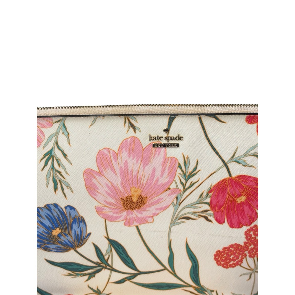 Kate Spade New York Floral Saffiano Leather Pouch Bag - Picture 2 of 5